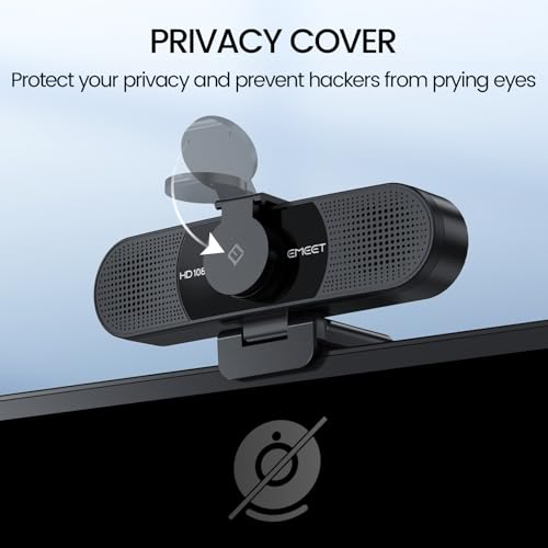 EMEET C960 1080P Webcam with Microphone, 2 Mics, 90° FOV, USB Type-A & A-to-C Adapter, Fixed Focus, Plug&Play Computer Camera for Zoom/Teams/Facetime/YouTube/Google Meet/Switch 2 Camera, 2025 Version - style: 1080P Updated