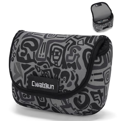 Cwatcun Neoprene Compact Camera Pouch - The Small Case & Travel Sleeve Bag for Digital Camera Ricoh/Canon/Sony & More - color: Camouflage