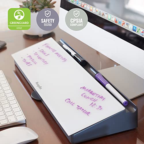 ECR4Kids MessageStor Keyboard Write and Store, Desk Organizer, Grey