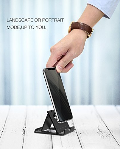 MoKo 2PCS Phone/Tablet Stand, Desktop Holder for 4-11" Device, Fit with iPhone 17/17 Air/17 Pro/17 Pro Max, iPhone 16/Pro/Pro Max/Plus, iPhone 15/Pro/Pro Max/Plus, iPhone 14/Pro/Pro Max/Plus - color: Black + Purple
