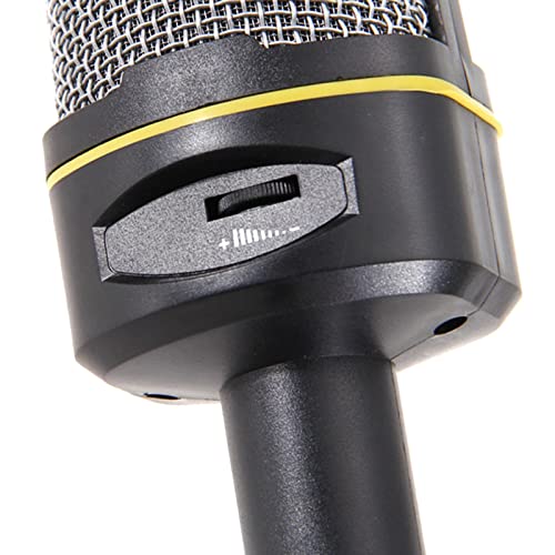 SF-920 Professional Condenser Microphone 3.5mm Corded Studio Capacitive Mic with Tripod Stand for PC Desktop Computer Gaming Condenser Microphone with Adjustable Holder