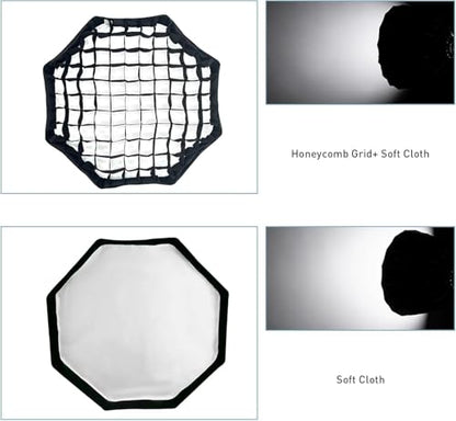 Bowens Mount Softbox 32''/80CM Handheld Quick Set-up, S-Type Bracket Compatible with Godox Canon Sony Fuji YongNuo Flash AD200PRO V1 TT600 V860III 430EXIII SB500 YN320EX YN560 - size: CF 32''