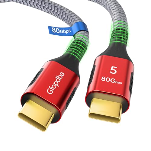 Thunderbolt 5 Cable 3.3FT Compatible, 80Gbps, 120Gbps Bandwidth, PD 240W, 8K@165Hz, 4K@540Hz, USB4 2.0 USB C Video Display Cable for Thunderbolt 4, iPhone 17, SSD, Mac mini M4 / M4 Pro, MacBook Pro - size: Straight 3.3FT