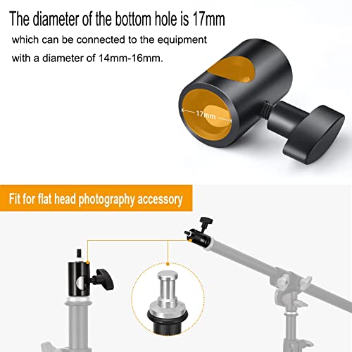 4PCS Light Stand Adapter Aluminum Rapid Adapter | 1/4" Screw, DSLR Mount Bracket, Multi Functional, Photo Studio, Light Stand Tip Boom Arm
