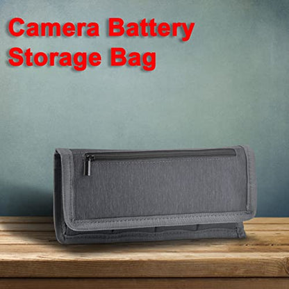 2Pcs Battery Storage Case Bag for LP-E6 EN-EL15 NP-FW50 NP-F550 DSLR Camera Batteries and AA AAA Battery