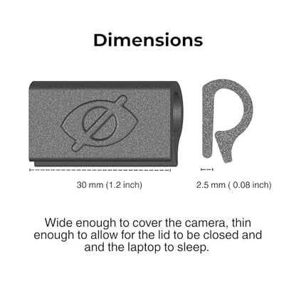 Webcam Cover Slide for Laptop, Made in the USA, Thin, Flexible, Push-On Camera Cover for MacBook, PC & Chromebook, No Adhesive, No Residue, 6 Pack