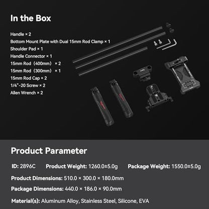SMALLRIG Universal Basic Camera Shoulder Mount Kit for DSLR, Mirrorless, and Small Camera Shoulder Rig - 2896 - style: Basic
