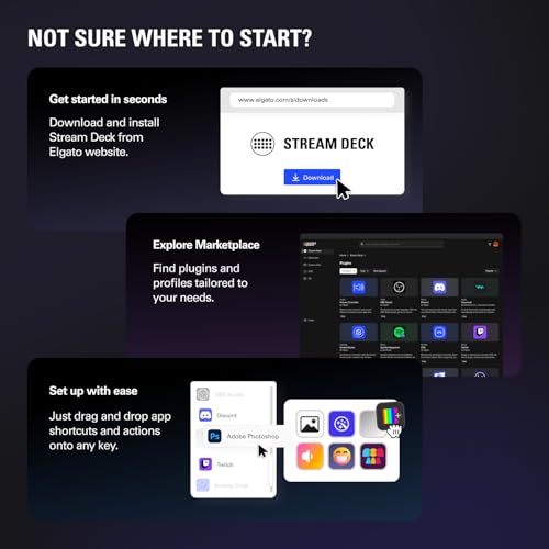 Elgato Stream Deck +, Audio Mixer and Studio Controller | LCD keys, dials and touch strip, Multi actions and smart profiles, Unlocks Wave Link mixing, Works with Mac and PC