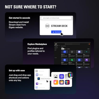 Elgato Stream Deck +, Audio Mixer and Studio Controller | LCD keys, dials and touch strip, Multi actions and smart profiles, Unlocks Wave Link mixing, Works with Mac and PC