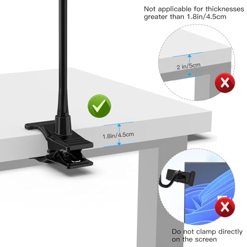 Smatree Flexible Jaws Flex Clamp Mount Gooseneck Extension Compatible for OSMO 360, Logitech Webcam C925e/C922x/C922/C930e/C930/C920x, NexiGo N60/Hello Cam,GoPro Hero 13/12/11/10/9/8/7/6
