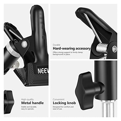 NEEWER Photo Studio Heavy Duty Metal Clamp Holder with 5/8" Light Stand Attachment for Reflector - style: CL-02 (1 Pack)