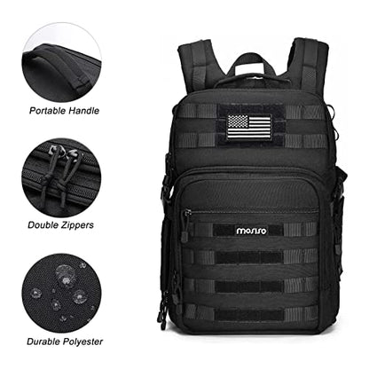 MOSISO Camera Backpack, DSLR/SLR/Mirrorless Tactical Camera Bag Case with Laptop Compartment Compatible with Canon/Nikon/Sony, Black - color: Black