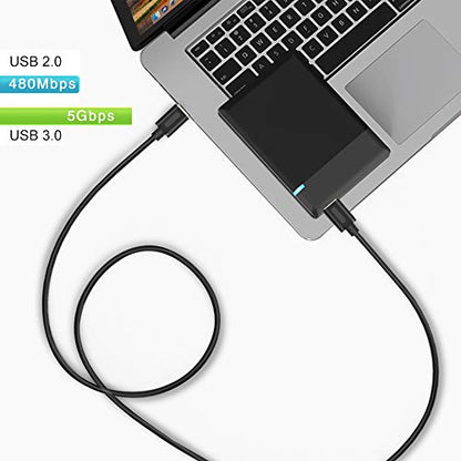 Tan QY USB 3.0 Male to Male Cable 15Ft, USB Male to Male Cable Double End USB Cord Compatible with Hard Drive Enclosures, DVD Player, Laptop (15Ft) - color: 15Ft