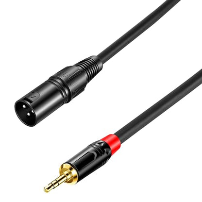 XLR to 3.5mm Adapter Cable, 3-pin XLR Male to .3.5mm (1/8 inch) Stereo Microphone Cable Connector (3FT) Black - color: XLR Male to 3.5MM Cable