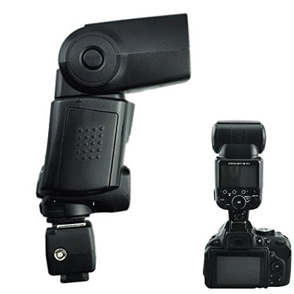 JJC Optical Flash Slave Trigger, Hot Shoe Sync Adapter with PC Socket,Optical Sensor & 1/4"-20 Threaded Socket Cold Shoe for All Flashes Speedlight with Standard ISO 518 Hot Shoe-1 Pack