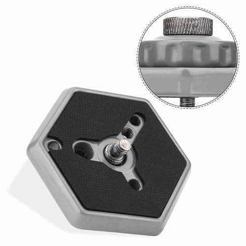 Tbest Hexagon Quick Release Plate for Tripod Camera, bogen Quick Release,Quick Release Plate,Hexagonal Quick Release Plates 3049 1 4 Screw for 030?14 RC0 3063 Photo Studio Acces