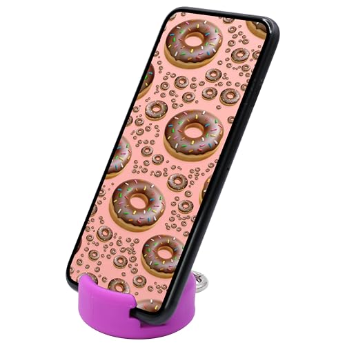 GoDonut Mini – Portable Keychain Cell Phone Stand & Holder – Desk Accessory Perfect for Travel, Office & Nightstand – Compatible with iPad mini and Smartphones - Fuchsia - color: Fuchsia