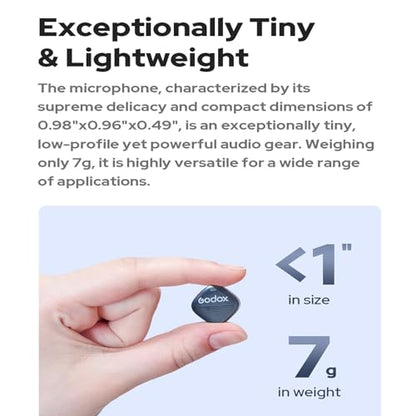 Godox Cube-SL kit2 2.4G Wireless Lavalier Microphone for iPhone 14/13/12,Lightning Mini Lapel Microphone Wireless,Hi-Fi Audio,1000FT Range,Noise Cancellation,30H Battery for Streaming Video Recording - size: CUBE-SL-Kit2