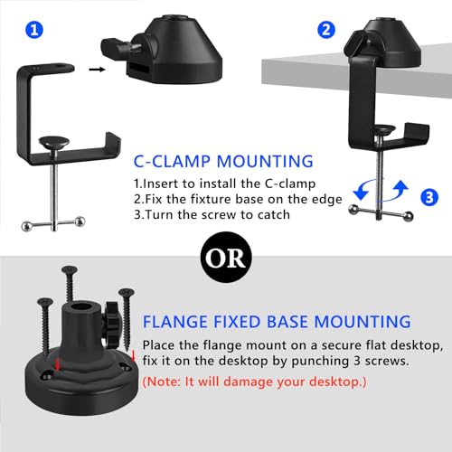GEEKRIA for Creators Microphone Boom Arm Compatible with HyperX QuadCast, QuadCast S, SoloCast Suspension Stand Mic Arm Mount with Table Flange Adapter, Mic Stand Desk Mount