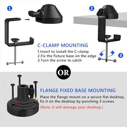 GEEKRIA for Creators Microphone Boom Arm Compatible with HyperX QuadCast, QuadCast S, SoloCast Suspension Stand Mic Arm Mount with Table Flange Adapter, Mic Stand Desk Mount