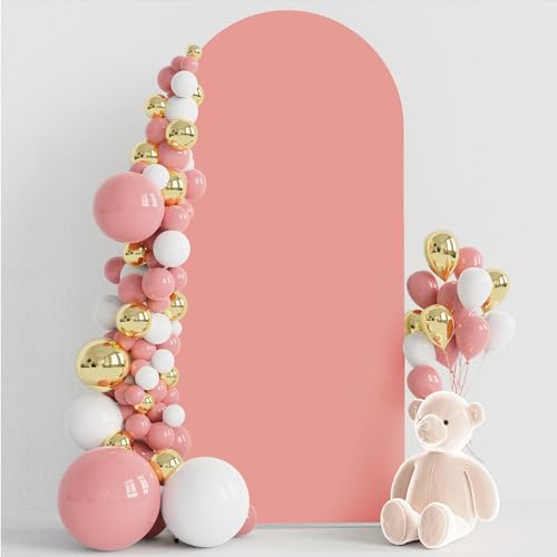 Wokceer Spandex Dusty Rose Arch Cover, 6FT x 2.6FT, Double Sided, for Wedding Ceremony, Birthday Party Decoration and More - color: Dusty Rose, size: 6 FT