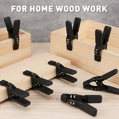 6-Piece Spring Clamps 4-inch Tarp Clamps Heavy Duty Woodworking Clips Spring Clips Metal Clamp Large Clamps Pool Cover Backdrop Stand Photograph Clamp