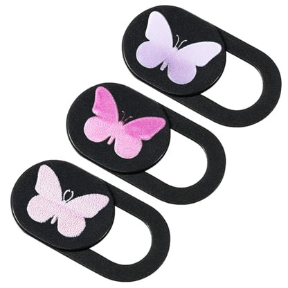 3 Pcs Webcam Cover Slide Butterfly Design Ultra-Thin Laptop Camera Cover Slide Web Cam Privacy Blocker for Desktop Laptop Computer Smartphone Tablet to Protect Your Privacy and Security