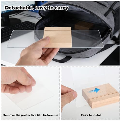 Rainmae 3PCS Monitor Memo Board Acrylic Detachable Sticky Note Holder for Computer Screen Clear Multifunction Portable Memo Message Board Holder Office Desk Accessories Desktop Organization