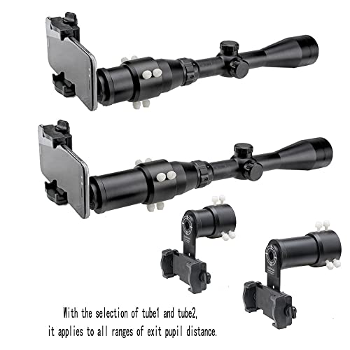 Rifle Scope Mount Camera Adapter - Smartphone Camera Adapter for Hunting & Birding - Outdoor Shooting | Universal phone adapter; stable alignment; wide compatibility - size: Enhanced Alum Single View 33~46mm