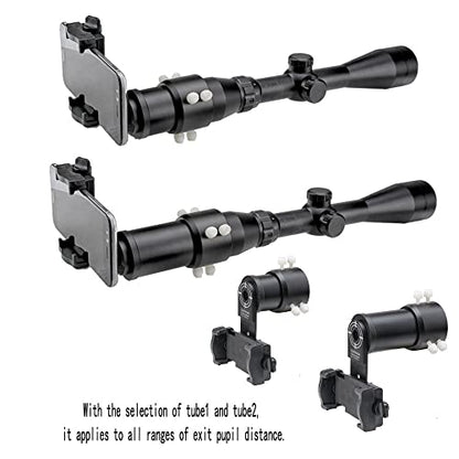 Rifle Scope Mount Camera Adapter - Smartphone Camera Adapter for Hunting & Birding - Outdoor Shooting | Universal phone adapter; stable alignment; wide compatibility - size: Enhanced Alum Single View 33~46mm