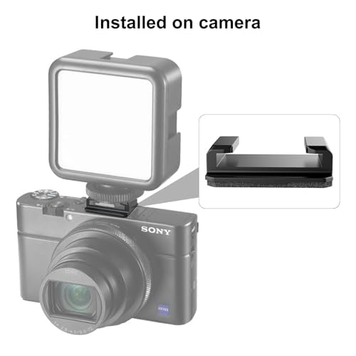 VRIG 2 Packs Plastic Cold Shoe Mount Adapter with Adhesive Stickers, Cold Shoe Bracket Adapter for Camera Cage Flash LED Monitor Cold Shoe Adapter