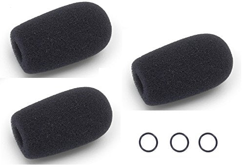Three (3) Replacement windscreen for Bose/David Clark/Lightspeed/Crystal Mic - color: Three (3) Pack Standard Model