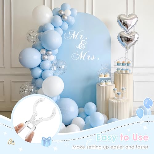 RELBRO Spring Clamps, 3.5 Inch Clear Plastic Clips for Balloon Arch Backdrop Craft Decoration Projects, Invisible Design, 10 Pcs