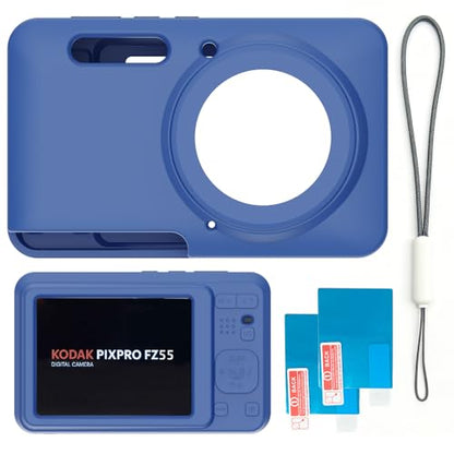 Case for Kodak PIXPRO FZ55 Case, Soft Silicone for Kodak PIXPRO FZ55 - Anti-Scratch Slim Fit Lightweight Protective - Blue - color: Blue