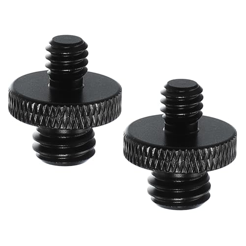 PATIKIL Tripod Screw Adapter 1/4" Male to 3/8" Male, 2 Pcs Tripod Nut Connectors Camera Mount Screw Camera Double Head Converter for Microphone Holder Magic Arms Accessories, 18 mm - size: 1/4" Male to 3/8" Male,18 mm