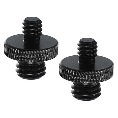 PATIKIL Tripod Screw Adapter 1/4" Male to 3/8" Male, 2 Pcs Tripod Nut Connectors Camera Mount Screw Camera Double Head Converter for Microphone Holder Magic Arms Accessories, 18 mm - size: 1/4" Male to 3/8" Male,18 mm