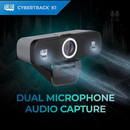 1080P Webcam with Microphone Full HD USB Web Camera with Adjustable View Angle, Noise Cancellation, Plug & Play Compatibility, Perfect for Zoom, Skype, Teams, Conferencing, and Content Creation