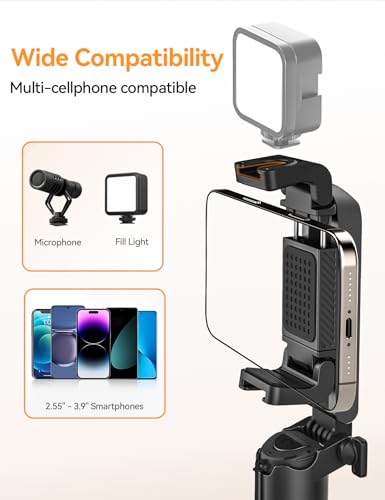 Takerers Portable Selfie Stick Tripod with Remote【Pocket Size】 4-in-1 Extendable Cell Phone Tripod【360° Rotation】 Mini Selfie Stick for iPhone Android Phone Holder for Video Recording Live Streaming - style: Standard Serie