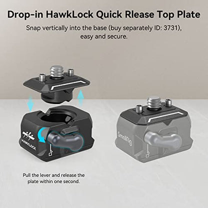 SmallRig Quick Release Plate with 1/4" Screw, HawkLock Quick Release Top Plate for Stabilizer, Action Camera, Monitor, LED Light, QR Top Plate for SmallRig HawkLock Quick Release System - 3730C - style: QR Top Plate