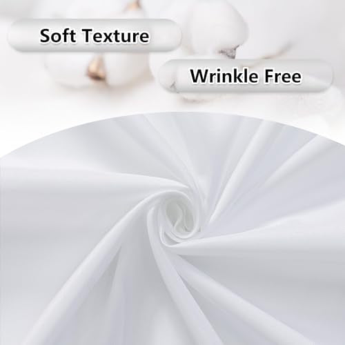 MEETSKY 10 feet x 10 feet White Backdrop Curtains Valentine's Day Birthday Party Wedding Backdrop,White Photography Rod Pocket Drapes Polyester Fabric Curtain for Baby Shower,5ft x 10ft,2 Panels - color: White, size: 60"W x 120"L (Pack of 2)