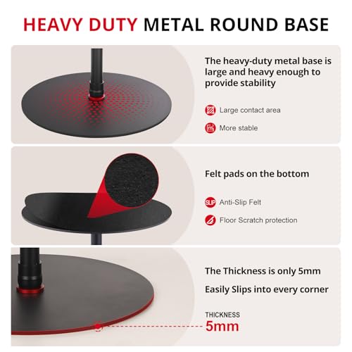 GVM YB2L200 79.9in Heavy Duty Light Stand Kit (2-Pack), Round Base Monopod, 10kg Load Capacity, Flat Base for Stability, for Video Recording, Live Streaming, Interviews & Photography Studio