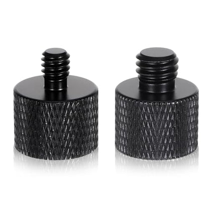 Xthrotsenk 2pcs 1/4 to 3/8 & 3/8 to 1/4 Camera Tripod Adapter Tripod Screw Adapter 1/4 Male to 3/8 Female and 3/8 Male to 1/4 Female Adapters Set for Camera Monitor Tripods Microphone Mic Stand Mount
