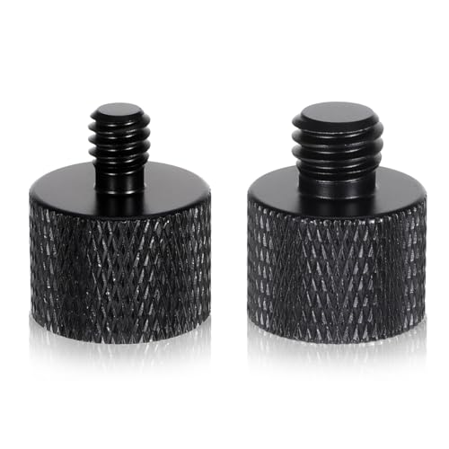 Xthrotsenk 2pcs 1/4 to 3/8 & 3/8 to 1/4 Camera Tripod Adapter Tripod Screw Adapter 1/4 Male to 3/8 Female and 3/8 Male to 1/4 Female Adapters Set for Camera Monitor Tripods Microphone Mic Stand Mount