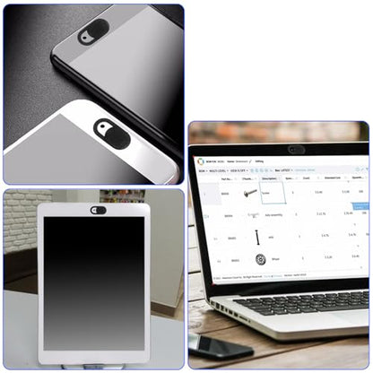 Webcam Cover (50 Pack), 0.03 inch Ultra Thin Laptop Camera Cover Slide for Laptop/Cell Phone/Pad/PC/Tablet Accessories, Protect Your Privacy and Security, Strong Adhesive (Black)