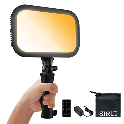 SIRUI E30B Bi-Color Key Light, 30W LED Video Light Panel for Streaming, Photography, Home Studio, 2800-7000K Dimmable, CRI96, TLCI98, with Handheld Portable Grip, on-Board/APP Control Black