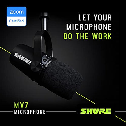Shure MV7 USB Podcast Microphone - Silver - color: Silver