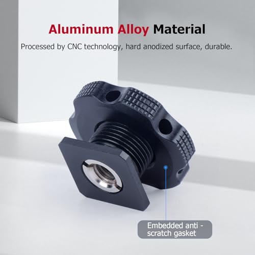 Cold Shoe Adapter with Dual 1/4 & 3/8 Screw Mount – Aluminum Alloy Camera Mount for Tripod, Microphone, LED Light, DSLR – Anti-Scratch Quick Release (62049)