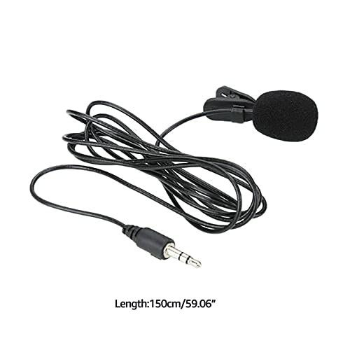 3.5mm Lavalier Microphone Hand-Free Collar Clip Mic for Video Meeting