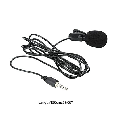 3.5mm Lavalier Microphone Hand-Free Collar Clip Mic for Video Meeting