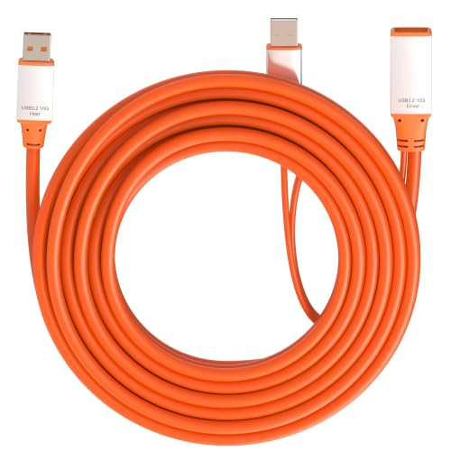 OkyLink Active USB 3.2 Gen 2 Extension Cable 10Gbps 10Gbps, 15ft | 5m, Male to Female, Powered Active Signal Amplifier, for Industrial Camera, Machine Vision & 10Gbps Data Transmission - color: USB3.2(10Gbps), size: 15ft (5m)